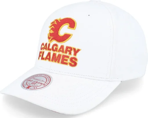 Adjustable-Mitchell & Ness Calgary Flames All In Pro Adjustable - White