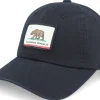 Dad Cap-American Needle California Ballpark Patch Black Dad Cap -