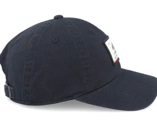 Dad Cap-American Needle California Ballpark Patch Black Dad Cap -