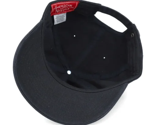 Dad Cap-American Needle California Ballpark Patch Black Dad Cap -