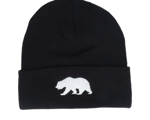 Cuff Beanies-Wild Spirit California Knit Black Cuff -