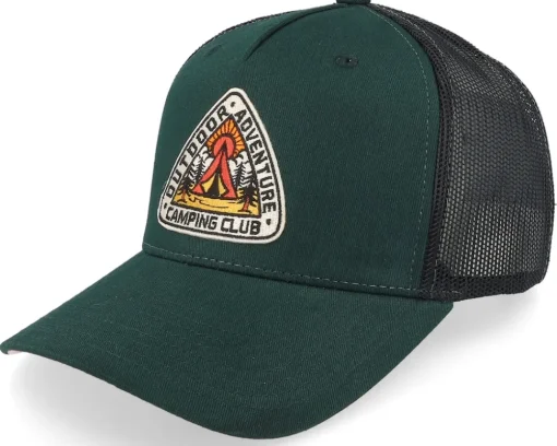 Best Wild Spirit Camping Adventure Dark Forest/Black/Pink Trucker - Green