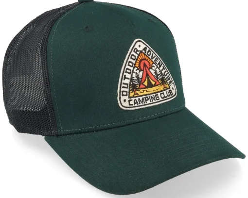 Best Wild Spirit Camping Adventure Dark Forest/Black/Pink Trucker - Green