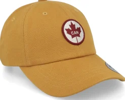 Dad Cap-Iconic Canada Patch Canvas Light Brown Dad Cap -