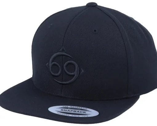 Snapback-Astrology Cancer 3D Black Snapback -