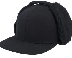 Earflap-Equip Canvas Flatbrim Earflap - Black