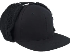Earflap-Equip Canvas Flatbrim Earflap - Black