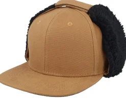 Blanks-Equip Canvas Flatbrim Caramel/Black Earflap - Brown