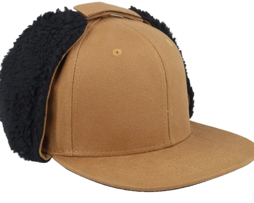 Blanks-Equip Canvas Flatbrim Caramel/Black Earflap - Brown