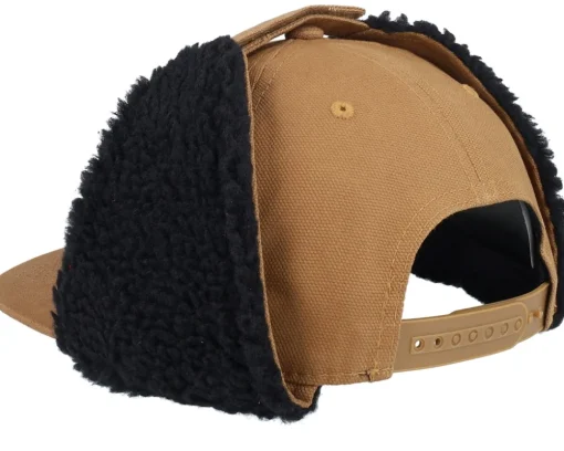 Blanks-Equip Canvas Flatbrim Caramel/Black Earflap - Brown