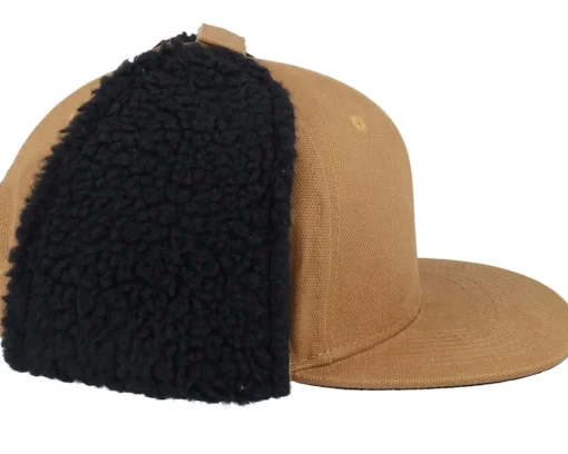 Blanks-Equip Canvas Flatbrim Caramel/Black Earflap - Brown