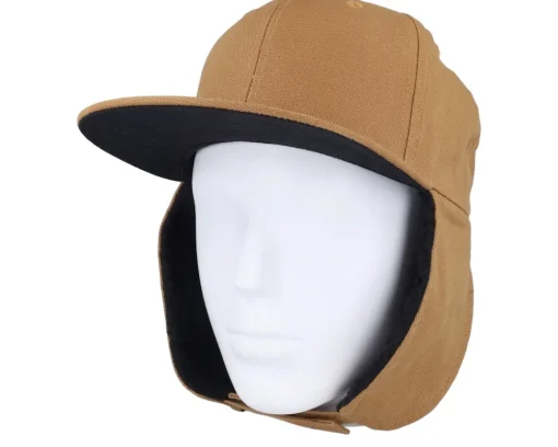 Blanks-Equip Canvas Flatbrim Caramel/Black Earflap - Brown