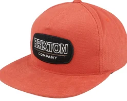 Clearance Brixton Canyon Burnt Red Snapback -