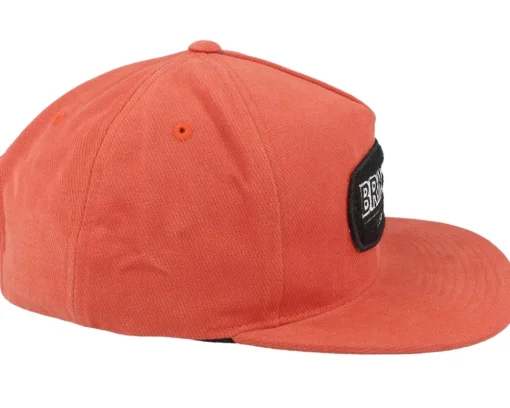 Clearance Brixton Canyon Burnt Red Snapback -