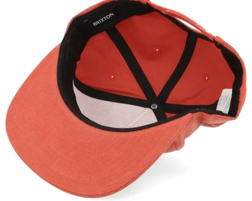 Clearance Brixton Canyon Burnt Red Snapback -