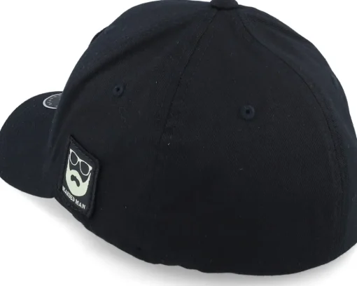 Flexfit-Bearded Man Cap Man Modern Black Flexfit Wooly Combed -