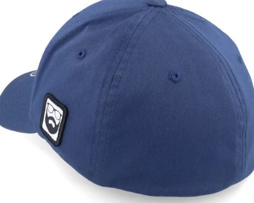 Sale Bearded Man Cap Man Woven Patch Navy Flexfit -