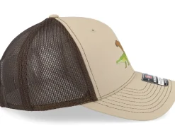Trucker-Iconic Capybara Crocodile 112 Split Khaki/Coffee Trucker -