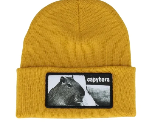 Cuff Beanies-Iconic Capybara Sofa Beanie French Navy Cuff - Blue