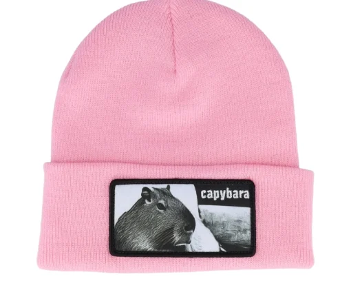 Cuff Beanies-Iconic Capybara Sofa Beanie French Navy Cuff - Blue