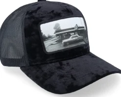 Trucker | Velvet Caps-Calza Pennello Car & Drive-through Velvet A-Frame Trucker - Black