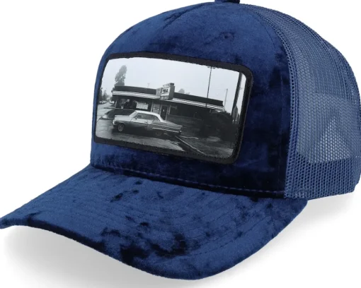 Trucker | Velvet Caps-Calza Pennello Car & Drive-through Velvet A-Frame Trucker - Black