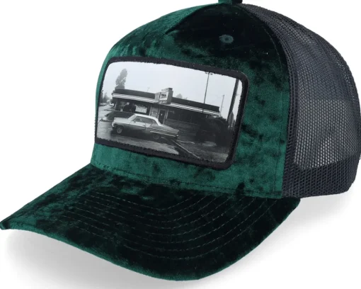 Trucker | Velvet Caps-Calza Pennello Car & Drive-through Velvet A-Frame Trucker - Black