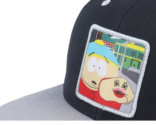 Best South Park Cartman Hand Puppet Patch /Grey Snapback - Black