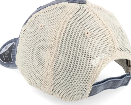 Blanks-Atlantis Case Navy Washed Dad Cap Trucker - Blue