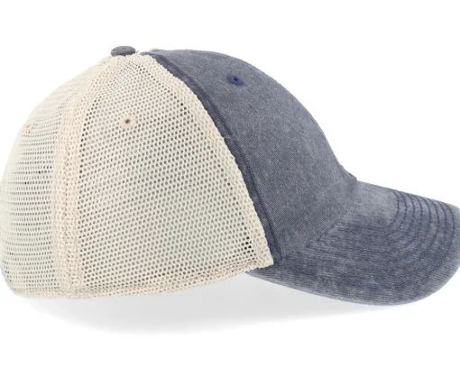 Blanks-Atlantis Case Navy Washed Dad Cap Trucker - Blue