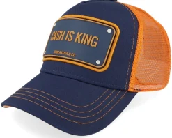Trucker-John Hatter & Co Cash Is King Dark Blue/Orange A-Frame Trucker -