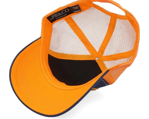 Trucker-John Hatter & Co Cash Is King Dark Blue/Orange A-Frame Trucker -