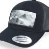 Trucker-Iconic Castle On The Mountains Black A-Frame Trucker -