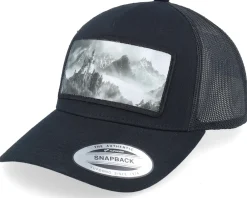 Trucker-Iconic Castle On The Mountains Black A-Frame Trucker -