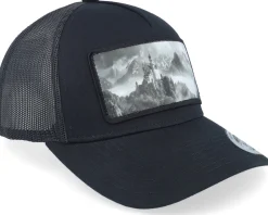 Trucker-Iconic Castle On The Mountains Black A-Frame Trucker -