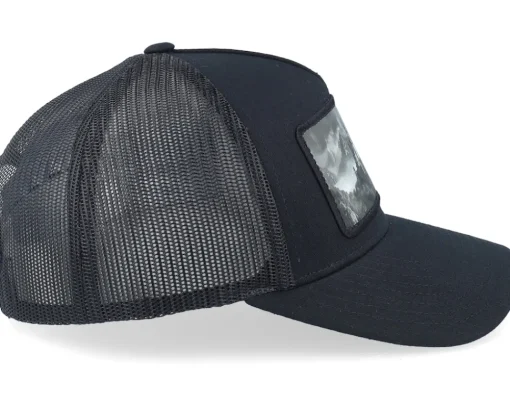 Trucker-Iconic Castle On The Mountains Black A-Frame Trucker -