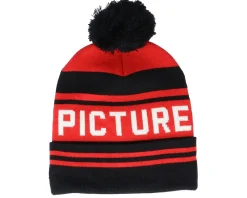 Pom Beanies-Picture Casu Beanie B Black Red/Black Pom -