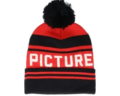 Pom Beanies-Picture Casu Beanie B Black Red/Black Pom -