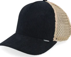 Best Djinns Casual Corduroy Mesh Black/Bisque A-Frame Trucker -