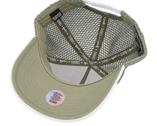 Trucker-Djinns Casual Corduroy Mesh Off White/Olive A-Frame Trucker -