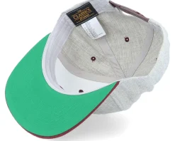 Snapback-Iconic Cat In Mug Heather Grey/Maroon Snapback -