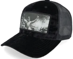 Trucker | Velvet Caps-Calza Pennello Celebrating Racing Victory Velvet A-Frame Trucker - Black