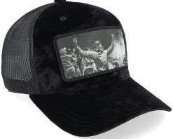 Trucker | Velvet Caps-Calza Pennello Celebrating Racing Victory Velvet A-Frame Trucker - Black