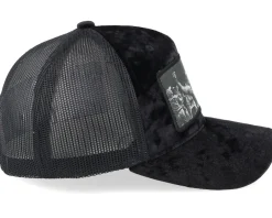 Trucker | Velvet Caps-Calza Pennello Celebrating Racing Victory Velvet A-Frame Trucker - Black