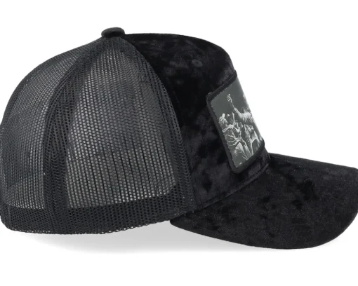 Trucker | Velvet Caps-Calza Pennello Celebrating Racing Victory Velvet A-Frame Trucker - Black