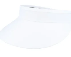 Visor-Seeberger Chambray Fabric Clip-on White Sun Visor -
