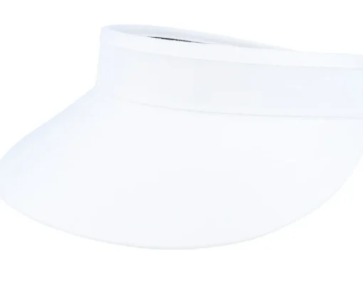 Visor-Seeberger Chambray Fabric Clip-on White Sun Visor -
