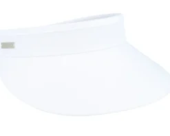 Visor-Seeberger Chambray Fabric Clip-on White Sun Visor -