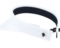 Visor-Seeberger Chambray Fabric Clip-on White Sun Visor -