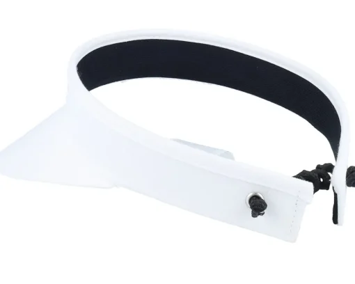 Visor-Seeberger Chambray Fabric Clip-on White Sun Visor -